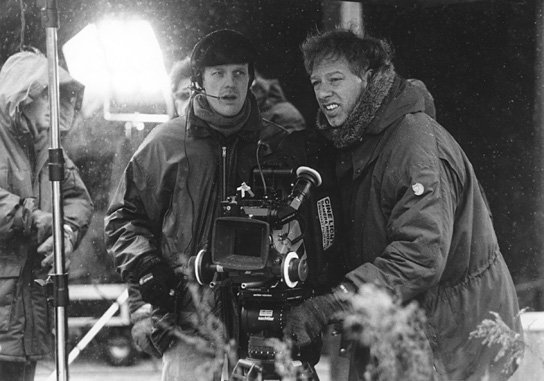 Wolfgang Becker (rechts) bei den Dreharbeiten zu "Das Leben ist eine Baustelle" (1995-97) Das Leben ist eine Baustelle, Senator Filmverleih, DIF