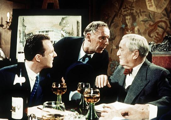 Hans Dieter Bove, Rudolf Platte, Hans Moser (v.l.n.r.) in "Heute blau und morgen blau" (1957) Heute blau und morgen blau