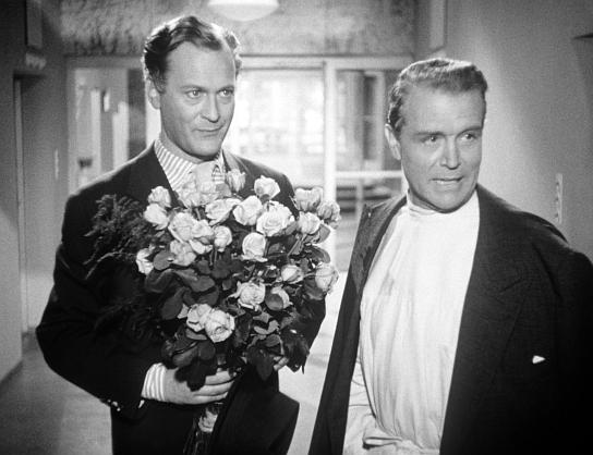 Curd Jürgens, Gustav Fröhlich (v.r.n.l.) in "Haus der Lebens" (1952) Haus des Lebens