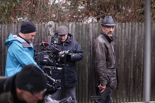 Heiner Lauterbach (rechts) bei den Dreharbeiten zu "Harms" (2011-13) Harms, Quelle: Kinostar, DIF, © Kinostar Filmverleih