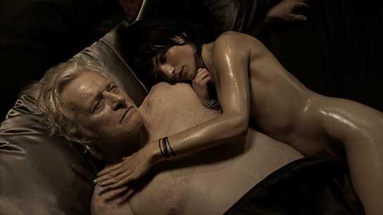 Rutger Hauer, Manuela Martelli in "Il Futuro - Eine Lumpengeschichte in Rom" (2010-12) Il Futuro - Eine Lumpengeschichte in Rom; Quelle: Real Fiction, DIF