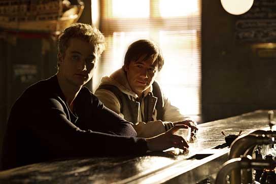 Alexander Fehling, Michael Bully Herbig (v.l.n.r.) in "Buddy" (2013) Buddy, Quelle: Warner Bros., DIF, © herbX film, Warner Bros., Marco Nagel
