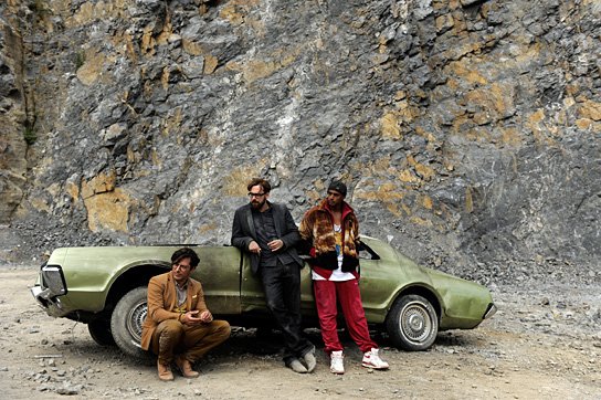 Fahri Yardim, Sido, Tedros Teclebrhan (v.l.n.r.) in "Halbe Brüder" (2014/15) Halbe Brüder