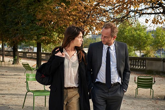 Charlotte Gainsbourg, Benoît Poelvoorde in "3 Herzen" (2013/14) 3 Herzen, © Wild Bunch Germany, Thierry Valletoux