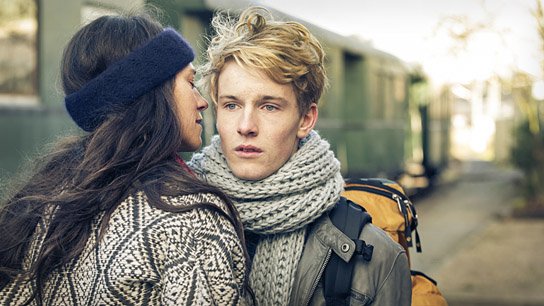 Sabine Timoteo, Louis Hofmann in "Die Mitte der Welt" (2015/16) "Die Mitte der Welt", © 2015 Tom Trambow, Universum Film