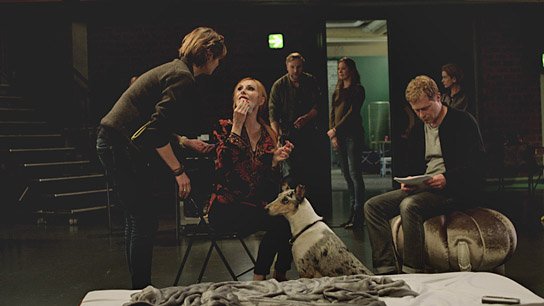 Nicole Marischka, Andrea Sawatzki, Stephan Grossmann, Milena Dreissig, Andreas Lust, Judith Engel (v.l.n.r.) in "Casting" (2016/17) "Casting", Quelle: 67. Internationale Filmfestspiele Berlin (Katalog)
