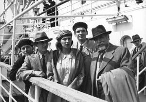 Dagmar Schwarz, Johannes Silberschneider, Karin Kienzer, Gariel Barylli, Georg Stefan Troller (v.l.n.r.) bei den Dreharbeiten Santa Fe
