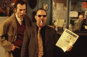 Peter Lohmeyer, Udo Samel (v.l.n.r.) in "Kondom des Grauens" (1996) Kondom des Grauens, Quelle: Ascot Filmverleih, DIF