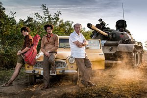 Razvan Enciu, Alex Margineanu, Ovidiu Victor Schumacher (v.l.n.r.) in "Die Reise mit Vater" (2014-16) "Die Reise mit Vater", Quelle: Movienet Film, DIF, © Movienet Film