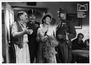 Fritz Imhoff, Attila Hörbiger, Jane Tilden, Erik Frey (vorne v.l.n.r.) in "Cordula" (1950) Cordula