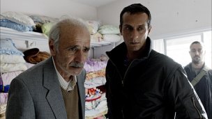 Tarek Copti, Hitham Omari, George Isandar (v.l.n.r.) in "Bethlehem" (2011-13) Bethlehem, Quelle: Real Fiction, DIF