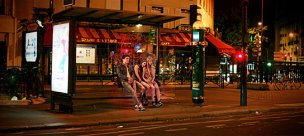 Samuel Schneider, Helene Kuhn, Sarah-Megan Allouche-Manier (v.l.n.r.) in "Couchmovie" (2013) Couchmovie, © Filmakademie Baden-Württemberg