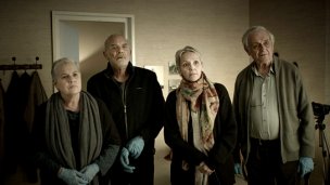 Aliza Rosen, Rafi Tabor, Levana Finkelstein, Ilan Dar (v.l.n.r.) in "Am Ende ein Fest" (2012-14) Am Ende ein Fest, © Neue Visionen Filmverleih