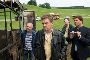 Simon Schwarz, Sebastian Bezzel, Frederic Linkemann, Francis Fulton-Smith (v.l.n.r.) in "Schweinskopf al dente" (2015/2016) "Schweinskopf al dente", © 2016 Constantin Film Verleih, Bernd Schuller