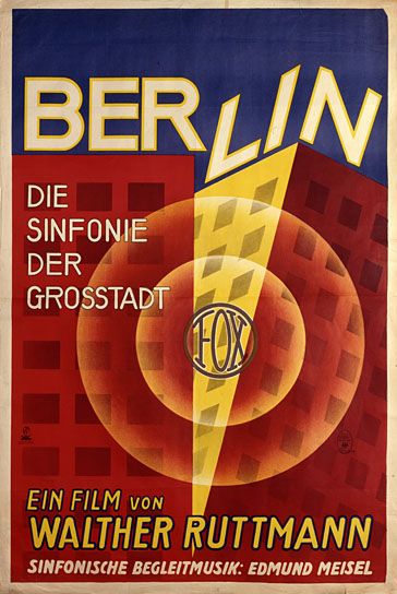Uraufführungsplakat von "Berlin. Die Sinfonie der Großstadt" (1927); Quelle: DFF, SDK