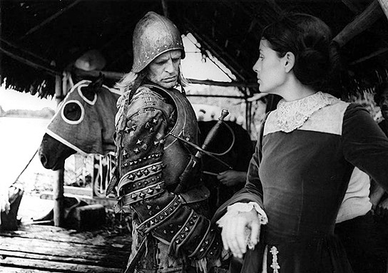 Klaus Kinski, Cecilia Rivera (v.l.n.r.) in "Aguirre, der Zorn Gottes" (1972) Aguirre, der Zorn Gottes