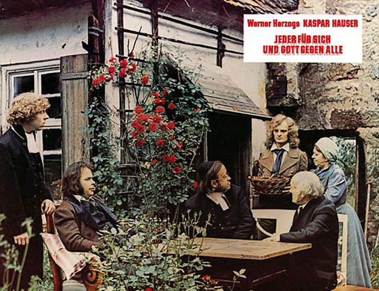 Volker Elis Pilgrim, Bruno S., Enno Patalas, Michael Kroecher, Willy Meyer-Fürst, Brigitte Mira (v.l.n.r.) in "Jeder für sich und Gott gegen alle" (1974) Jeder für sich und Gott gegen alle
