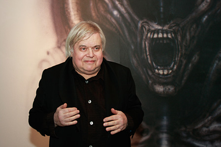 Bei der Ausstellungseröffnung zu "H.R. Giger. Kunst – Design – Film" im Deutschen Filmmuseum, Frankfurt, am 20. Januar 2009 H. R. Giger, Quelle: DIF, Foto: Harald Schröder