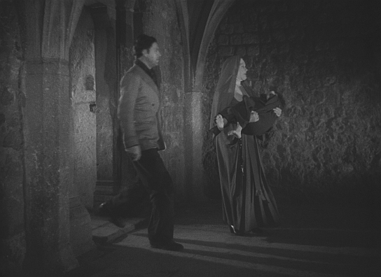 Frits van Dongen, Olga Tschechowa, Peter Fischer (v.l.n.r.) in "Hinter Klostermauern" (1951/52) Hinter Klostermauern