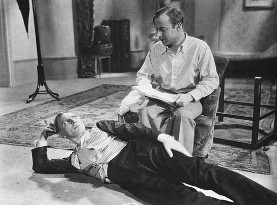Theo Lingen, Heinz Rühmann (v.l.n.r.) in "Der Mann, von dem man spricht" (1936/37) "Der Mann, von dem man spricht", Quelle: DIF/Kineos Sammlung