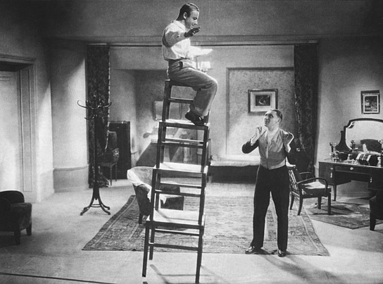 Heinz Rühmann, Theo Lingen (v.l.n.r.) in "Der Mann, von dem man spricht" (1936/37) "Der Mann, von dem man spricht", Quelle: DIF/Kineos Sammlung