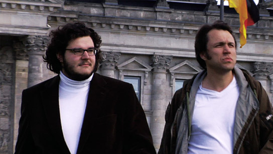 Axel Ranisch, Hardy Schwetter (alias Christian Steiffen) (v.l.n.r.) in "Meine Daten und Ich" (2008) "Meine Daten und Ich"; Quelle: GMfilms, DIF