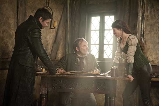 Jeremy Renner, Rainer Bock, Gemma Arterton (v.l.n.r.) in "Hänsel und Gretel: Hexenjäger" (2011/12) Hänsel und Gretel: Hexenjäger