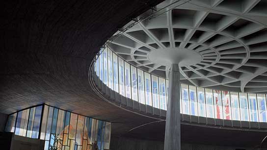 Dach der Kirche Cuore Immacolato di Maria, Bologna, 1962 Parabeton - Pier Luigi Nervi und Römischer Beton