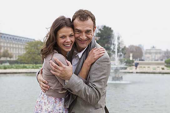 Jessica Schwarz, Jean-Yves Berteloot in "Adieu Paris" (2011/12) Adieu Paris; © WÜSTE, IRIS PRODUCTIONS, Foto: Ricardo Vaz Palma