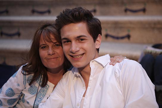 Caroline Link, Samuel Schneider bei den Dreharbeiten zu "Exit Marrakech" (2012/13) Exit Marrakech, © Studiocanal GmbH, Foto: Frizzi Kurkhaus