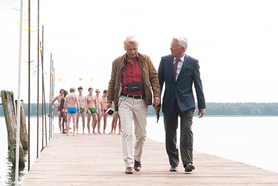 Horst Kotterba, Henry Hübchen (v.l.n.r.) in "Hai-Alarm am Müggelsee" (2012/13) Hai-Alarm am Müggelsee