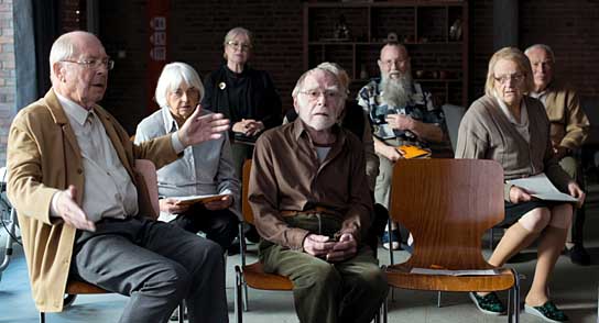 Otto Mellies, Heinz W. Krückeberg (vorne, v.l.n.r.) in "Sein letztes Rennen" (2012/13) Sein letztes Rennen; Quelle: Universum, DIF, © Universum Film, Nadja Klier