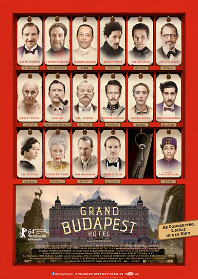Filmplakat von "Grand Budapest Hotel" (2013/14) Grand Budapest Hotel, © 2014 Twentieth Century Fox