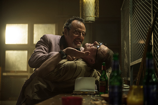 Jean Reno (oben), Simon Pegg (unten) in "Hectors Reise oder die Suche nach dem Glück" (2013/14) Hectors Reise, Quelle: © 2014 Egoli Tossell Film, Ed Araquel