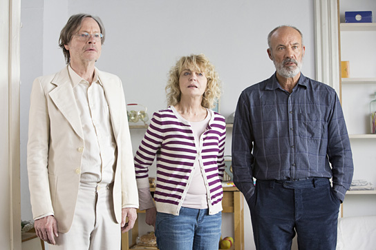 Michael Wittenborn, Gisela Schneeberger, Heiner Lauterbach (v.l.n.r.) in "Wir sind die Neuen" (2013/14) Wir sind die Neuen, Quelle: X Verleih, DIF, © X Verleih