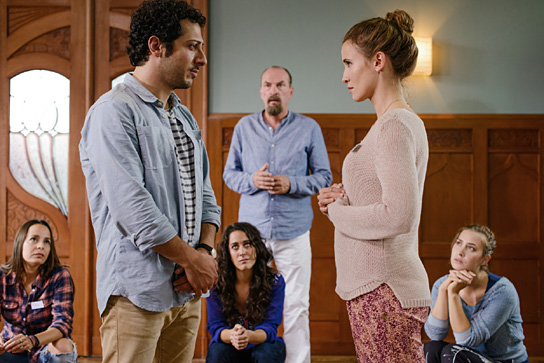 Fahri Ögün Yardim (links), Herbert Knaup (hinten), Peri Baumeister (vorne) in "Irre sind männlich" (2013/14) Irre sind männlich, © 2014 Constantin Film Verleih GmbH, Stefan Erhard