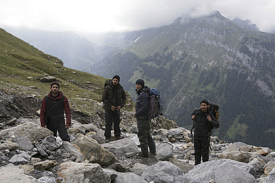 Édgar Ramírez, Matias Varela, Luke Bracey, Clemens Schick (v.l.n.r.) in "Point Break" (2014/15) "Point Break", © 2016 Concorde Filmverleih GmbH, Reiner Bajo