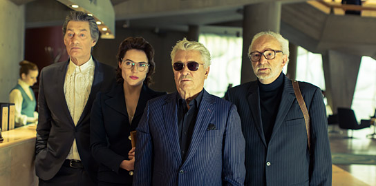 Winfried Glatzeder, Antje Traue, Henry Hübchen, Michael Gwisdek (v.l.n.r.) in "Kundschafter des Friedens" (2015/16) "Kundschafter des Friedens", © Tom Trambow, Majestic Filmverleih