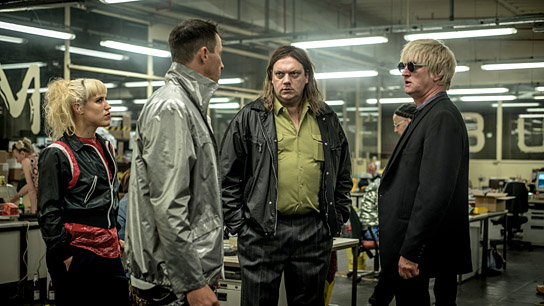 Annika Meier, Marc Hosemann, Charly Hübner, Detlev Buck (v.l.n.r.) in "Magical Mystery" (2016/17) "Magical Mystery", Quelle: DCM Film Distribution, DIF, © DCM, Gordon Timpen