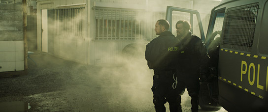 Benno Fürmann, Sascha Alexander Geršak (v.l.n.r.) in "Volt" (2015/16) "Volt", © Felix Gemein, Augenschein Filmproduktion GmbH
