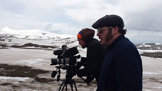 Philip Koepsell, M. A. Littler (v.l.n.r.) bei den Dreharbeiten zu "Armenia" (2016) "Armenia", Quelle: Slowboat Films, DIF