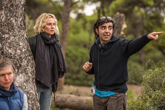 Diane Kruger, Fatih Akin (rechts) bei den Dreharbeiten zu "Aus dem Nichts" (2017) Aus dem Nichts, © 2016 Bombero International, Warner Bros. Ent.