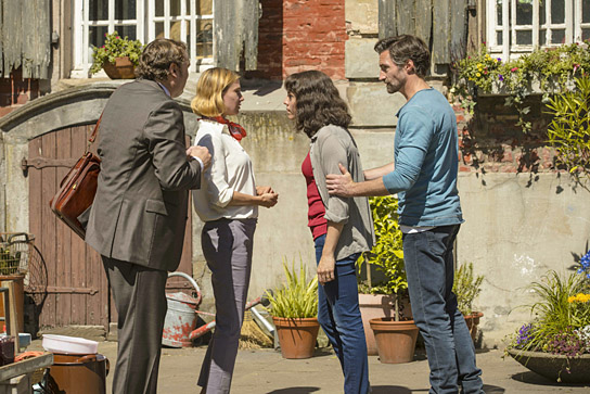 Christian Ahlers, Nadeshda Brennicke, Jasmin Gerat, Benjamin Sadler (v.l.n.r.) in "Wendy 2 - Freundschaft für immer" (2018) "Wendy 2 - Freundschaft für immer", Quelle: Sony Pictures, DIF, © 2017 Sony Pictures Entertainment Deutschland GmbH, Bantry Bay Productions GmbH, Tom Trambow