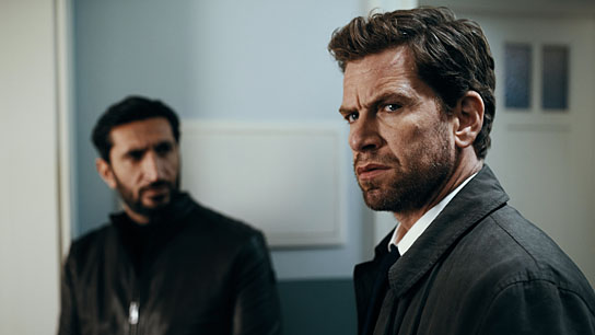 Fares Fares, Nikolaj Lie Kaas (v.l.n.r.) in "Verachtung" (2019) "Verachtung", Quelle: NFP marketing & distribution*, DIF, © Zentropa, Henrik Ohsten
