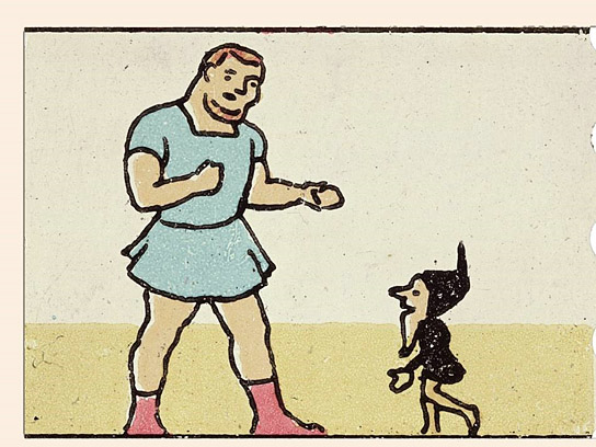 Zwerg und Riese ("Litho Films - Chromolithographische Loops")