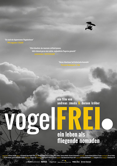 Filmplakat von "Vogelfrei - Ein Leben als fliegende Nomaden" (2020); Quelle: Trike-Globetrotter-Project, DFF, © Trike-Globetrotter-Project, Kröber & Zmuda GbR