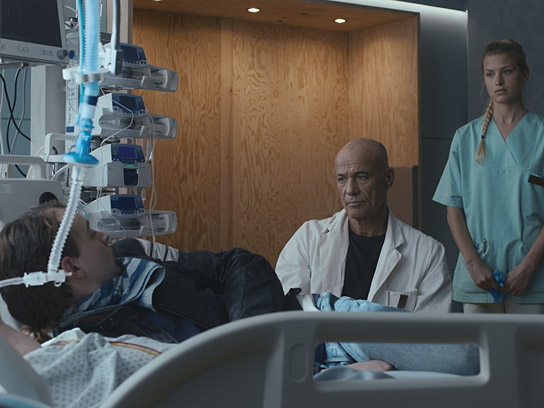 Leonard Scheicher, Heiner Lauterbach, Anna Platen (v.l.n.r.) in "Hannes" (2020); Quelle: Studiocanal, DFF, © Studiocanal GmbH