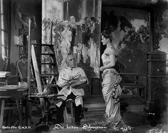 Erich Ponto, Marina von Ditmar (v.l.n.r.) in "Die beiden Schwestern" (1943); Quelle: Murnau-Stiftung, DFF