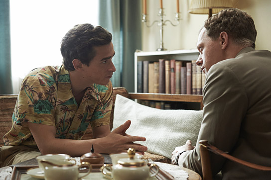 Joel Basman, Philippe Tłokiński (v.l.n.r.) in "Abenteuer eines Mathematikers" (2019)