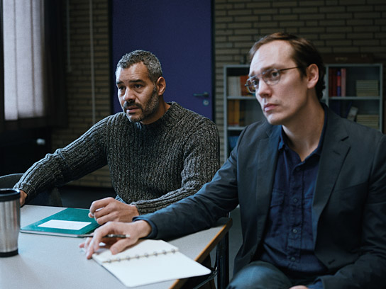 Michael Klammer, Rafael Stachowiak (v.l.n.r.) in "Das Lehrerzimmer" (2023)